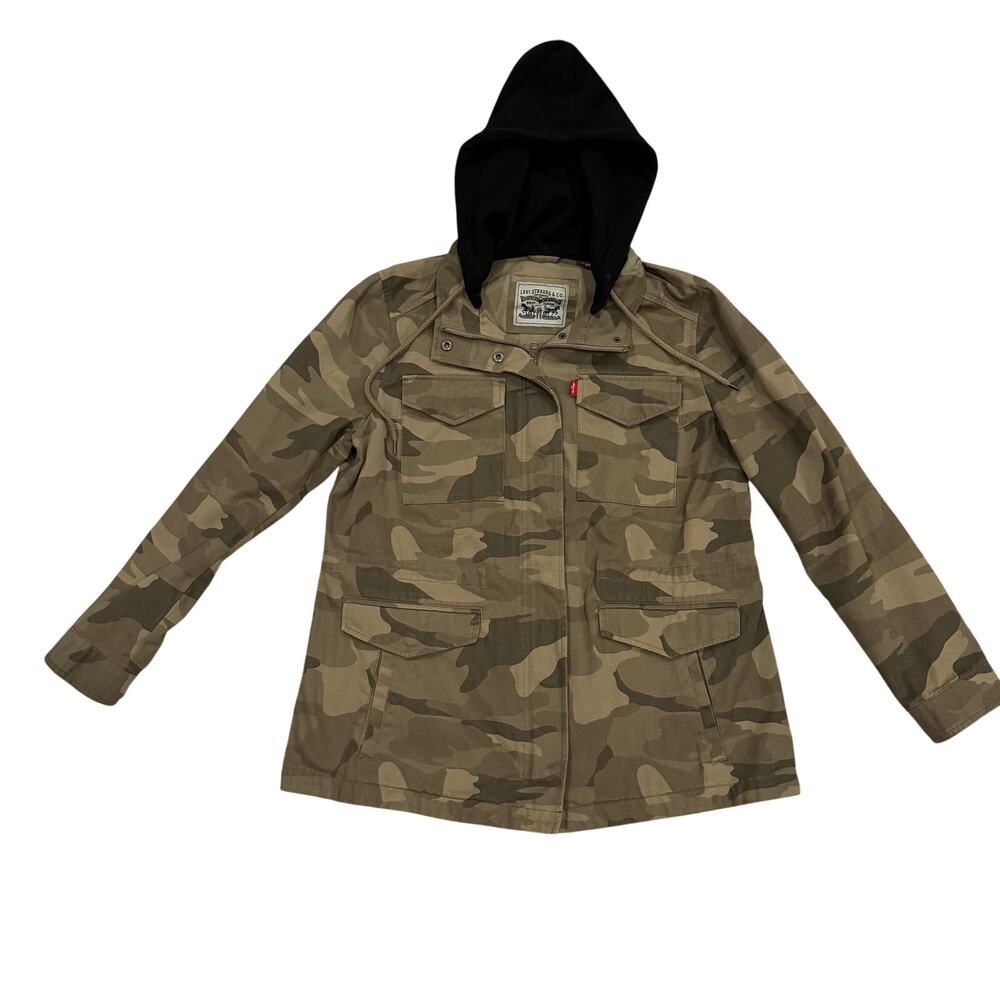 Levi's Parachute Camo Utility Jacket Detachable Hood L